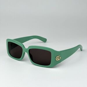 NEW Gucci GG1403S 004 Sage Green Gray Unisex Rectangle Sunglasses GG 1403S